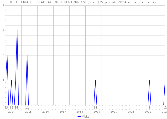 HOSTELERIA Y RESTAURACION EL VENTORRO SL (Spain) Page visits 2024 