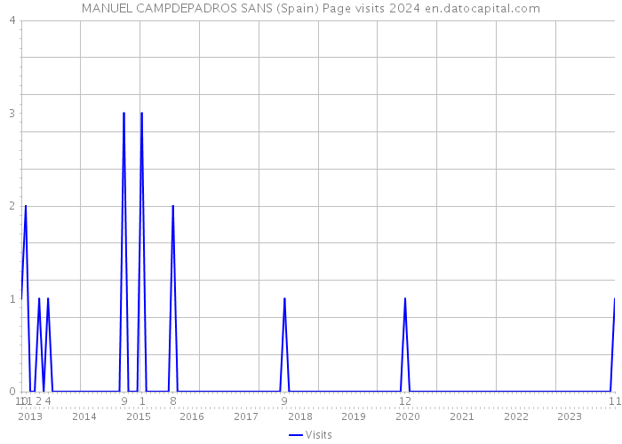MANUEL CAMPDEPADROS SANS (Spain) Page visits 2024 