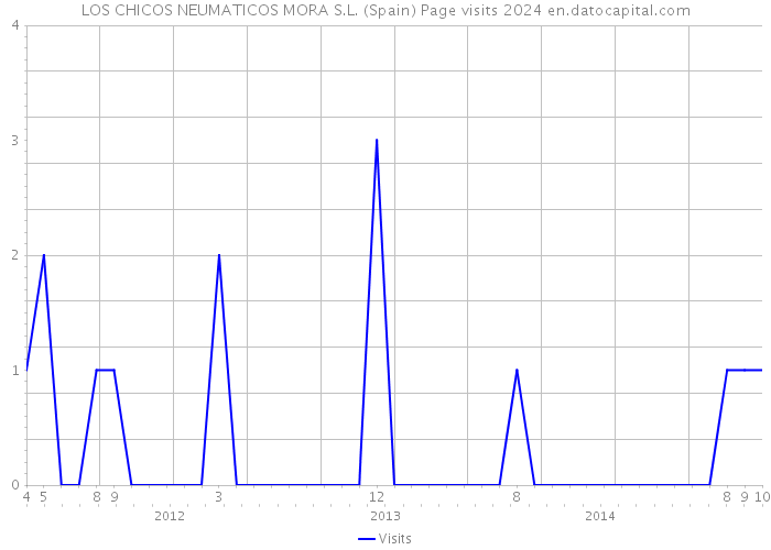 LOS CHICOS NEUMATICOS MORA S.L. (Spain) Page visits 2024 