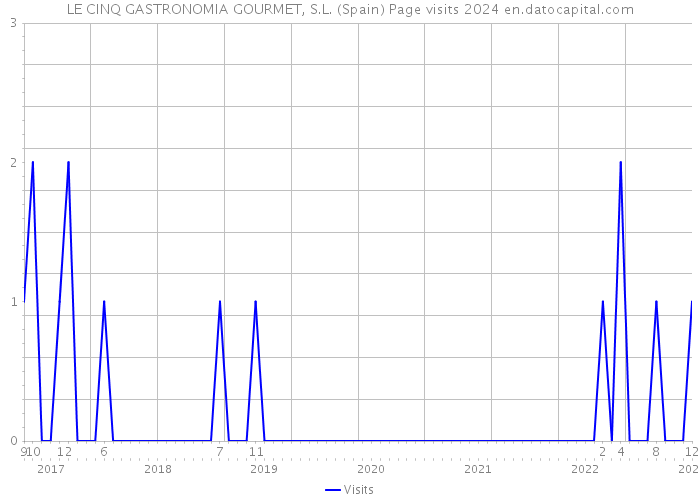 LE CINQ GASTRONOMIA GOURMET, S.L. (Spain) Page visits 2024 
