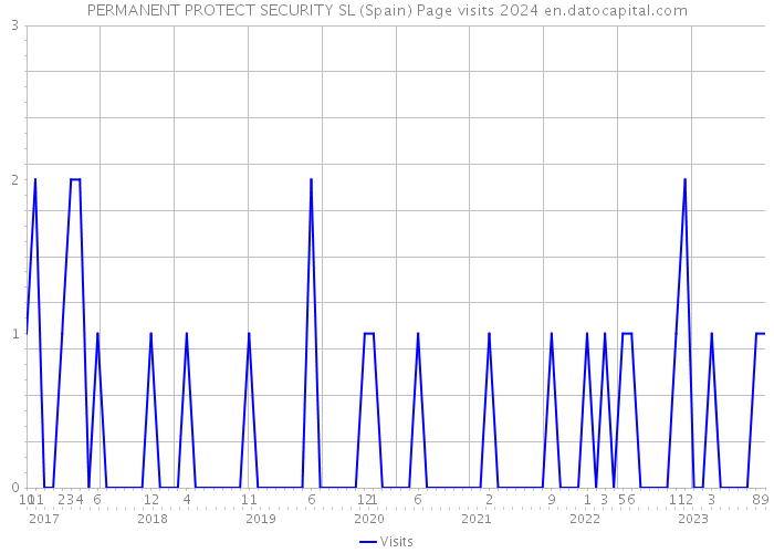 PERMANENT PROTECT SECURITY SL (Spain) Page visits 2024 