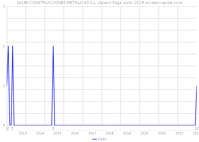 SAUBI CONSTRUCCIONES METALICAS S.L. (Spain) Page visits 2024 