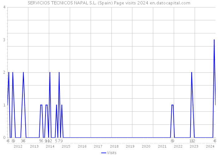 SERVICIOS TECNICOS NAPAL S.L. (Spain) Page visits 2024 