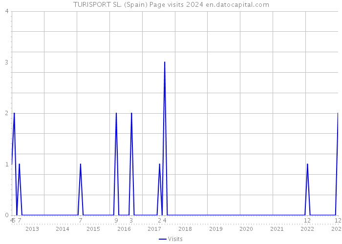 TURISPORT SL. (Spain) Page visits 2024 