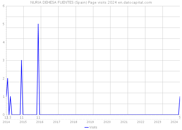 NURIA DEHESA FUENTES (Spain) Page visits 2024 
