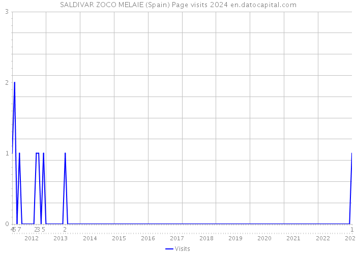 SALDIVAR ZOCO MELAIE (Spain) Page visits 2024 