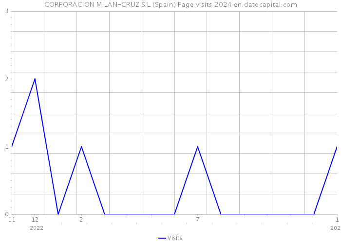 CORPORACION MILAN-CRUZ S.L (Spain) Page visits 2024 