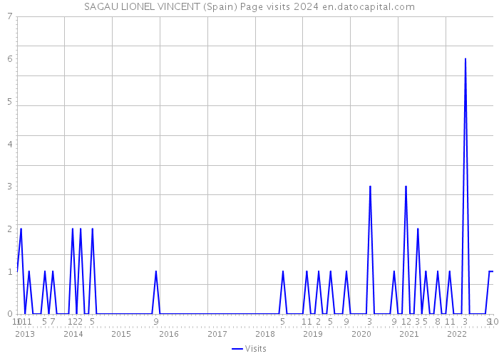 SAGAU LIONEL VINCENT (Spain) Page visits 2024 