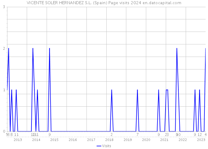 VICENTE SOLER HERNANDEZ S.L. (Spain) Page visits 2024 