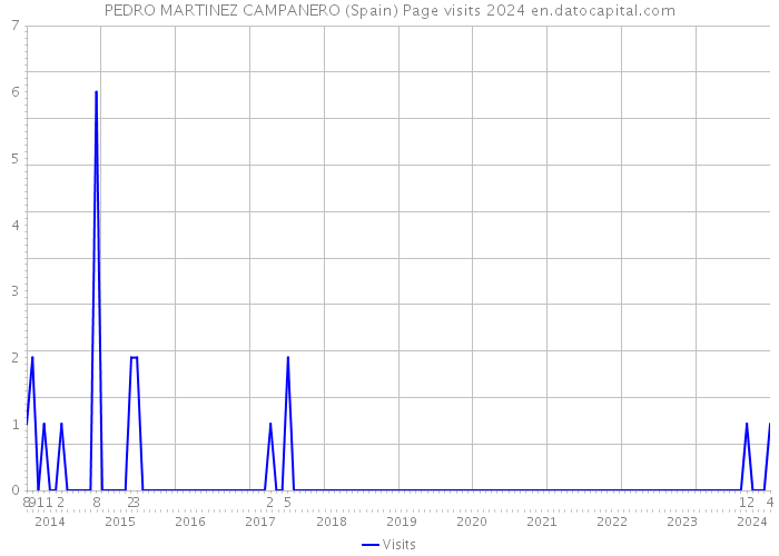 PEDRO MARTINEZ CAMPANERO (Spain) Page visits 2024 