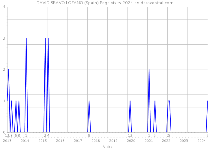 DAVID BRAVO LOZANO (Spain) Page visits 2024 