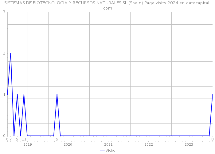 SISTEMAS DE BIOTECNOLOGIA Y RECURSOS NATURALES SL (Spain) Page visits 2024 