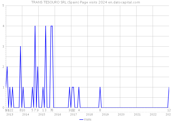 TRANS TESOURO SRL (Spain) Page visits 2024 