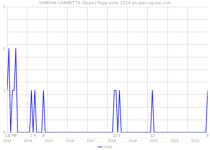 SABRINA GAMBETTA (Spain) Page visits 2024 