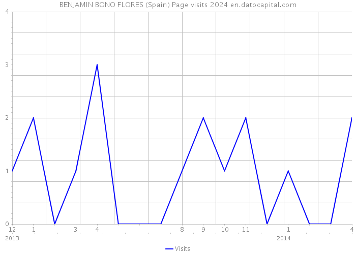 BENJAMIN BONO FLORES (Spain) Page visits 2024 