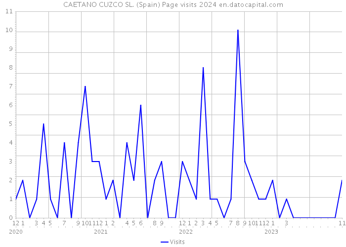 CAETANO CUZCO SL. (Spain) Page visits 2024 