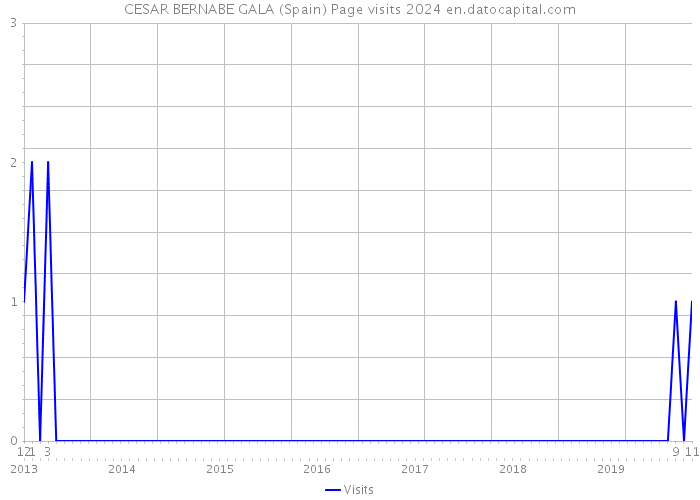 CESAR BERNABE GALA (Spain) Page visits 2024 