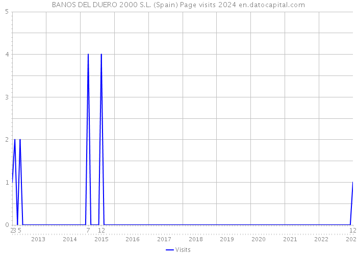 BANOS DEL DUERO 2000 S.L. (Spain) Page visits 2024 