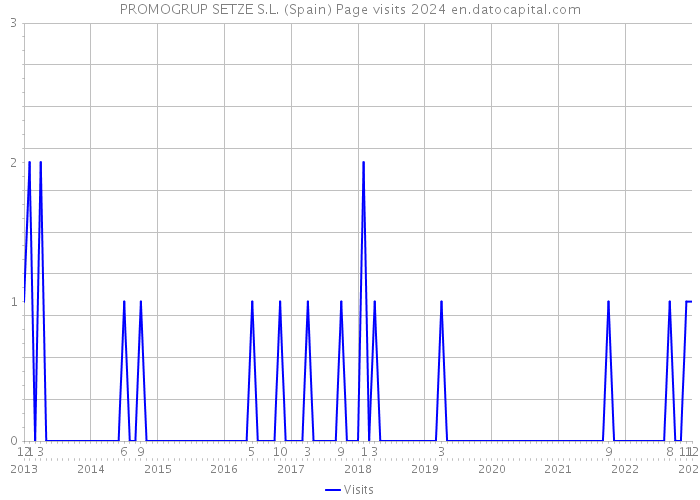 PROMOGRUP SETZE S.L. (Spain) Page visits 2024 