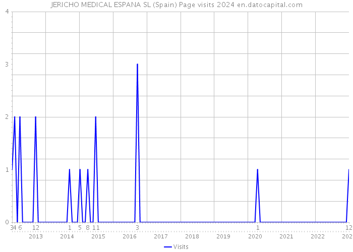 JERICHO MEDICAL ESPANA SL (Spain) Page visits 2024 
