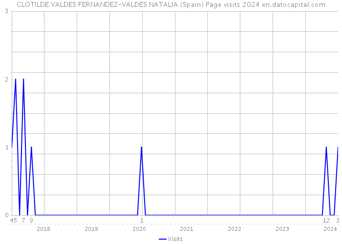 CLOTILDE VALDES FERNANDEZ-VALDES NATALIA (Spain) Page visits 2024 