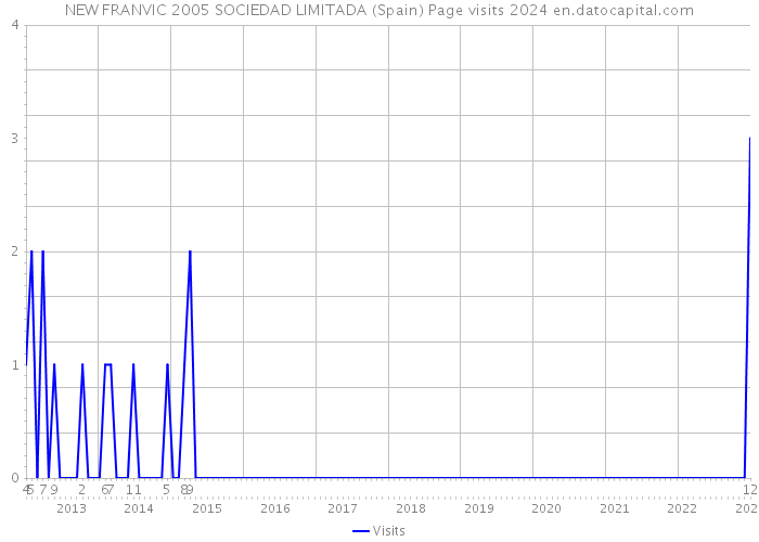 NEW FRANVIC 2005 SOCIEDAD LIMITADA (Spain) Page visits 2024 