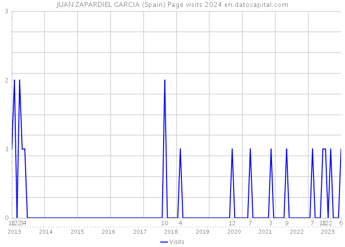 JUAN ZAPARDIEL GARCIA (Spain) Page visits 2024 