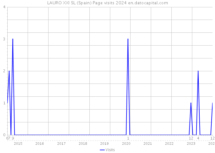 LAURO XXI SL (Spain) Page visits 2024 