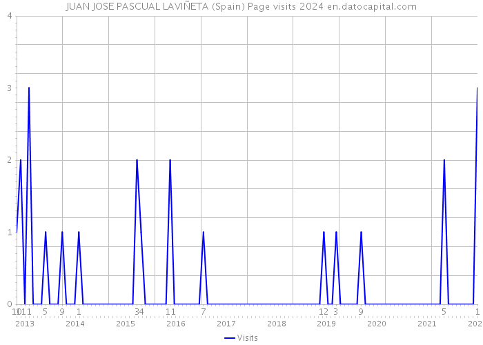 JUAN JOSE PASCUAL LAVIÑETA (Spain) Page visits 2024 
