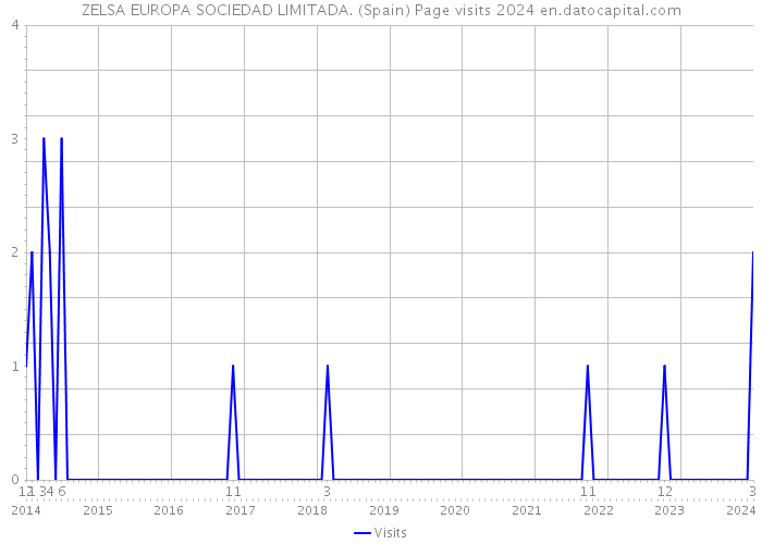 ZELSA EUROPA SOCIEDAD LIMITADA. (Spain) Page visits 2024 