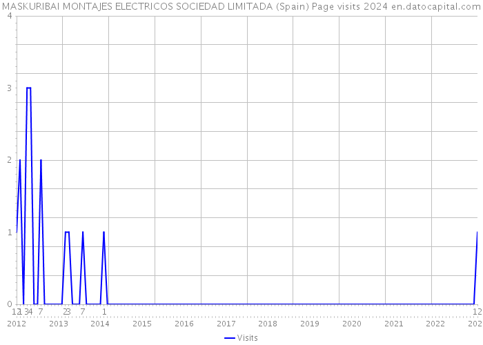 MASKURIBAI MONTAJES ELECTRICOS SOCIEDAD LIMITADA (Spain) Page visits 2024 