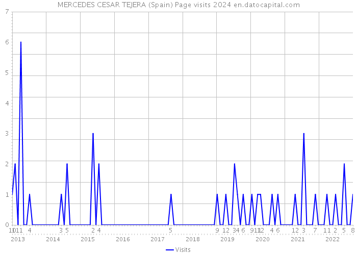 MERCEDES CESAR TEJERA (Spain) Page visits 2024 