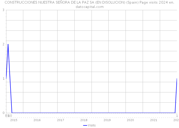 CONSTRUCCIONES NUESTRA SEÑORA DE LA PAZ SA (EN DISOLUCION) (Spain) Page visits 2024 