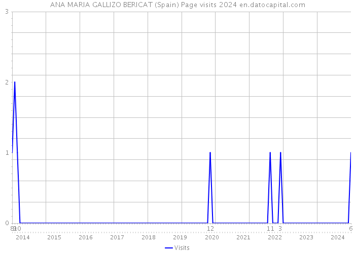 ANA MARIA GALLIZO BERICAT (Spain) Page visits 2024 