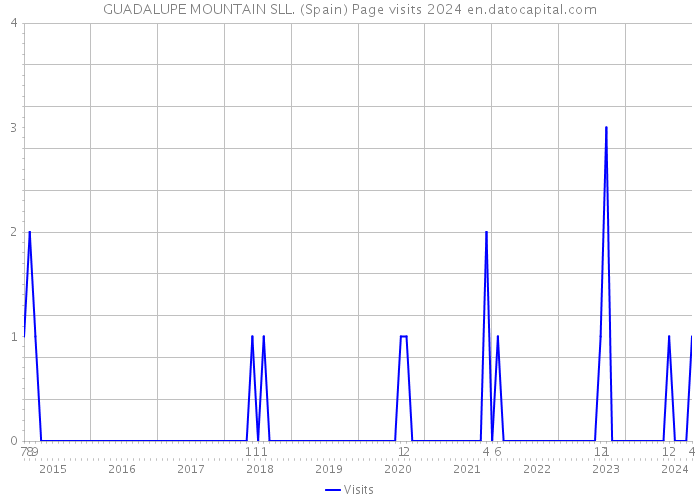 GUADALUPE MOUNTAIN SLL. (Spain) Page visits 2024 