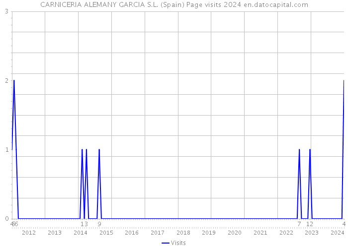 CARNICERIA ALEMANY GARCIA S.L. (Spain) Page visits 2024 