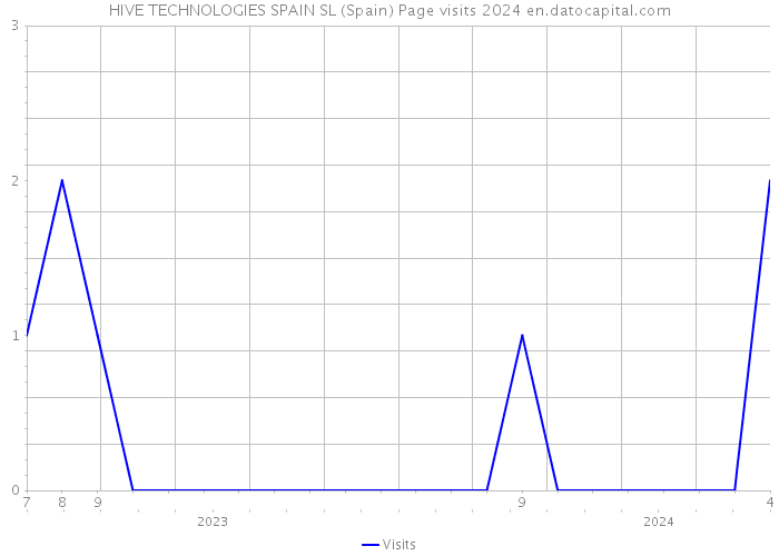 HIVE TECHNOLOGIES SPAIN SL (Spain) Page visits 2024 