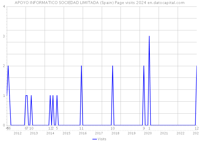 APOYO INFORMATICO SOCIEDAD LIMITADA (Spain) Page visits 2024 