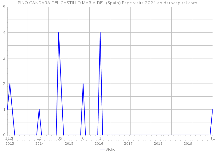 PINO GANDARA DEL CASTILLO MARIA DEL (Spain) Page visits 2024 