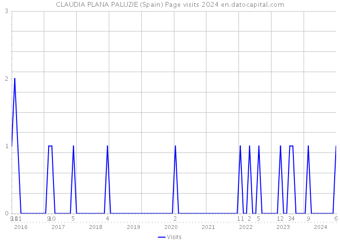 CLAUDIA PLANA PALUZIE (Spain) Page visits 2024 