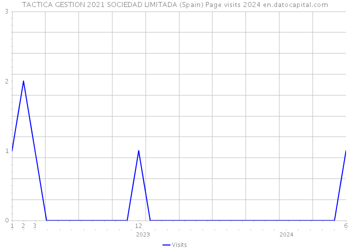 TACTICA GESTION 2021 SOCIEDAD LIMITADA (Spain) Page visits 2024 