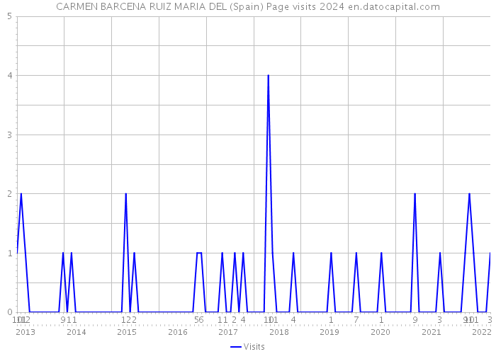 CARMEN BARCENA RUIZ MARIA DEL (Spain) Page visits 2024 
