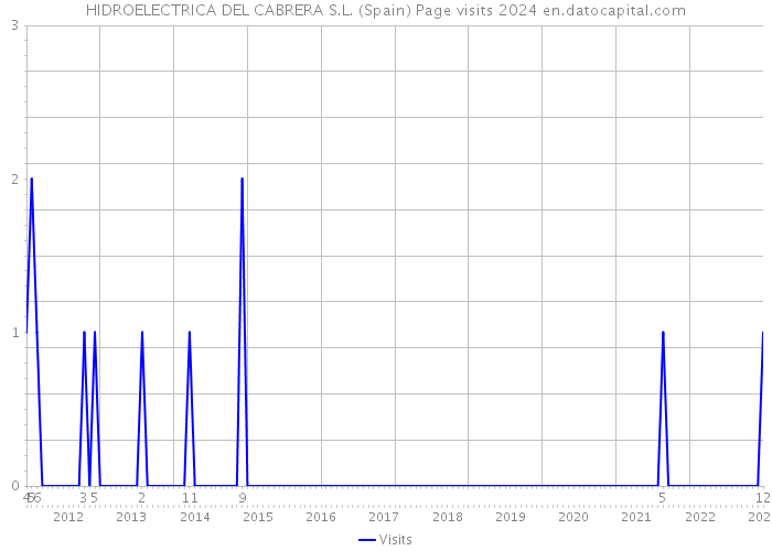 HIDROELECTRICA DEL CABRERA S.L. (Spain) Page visits 2024 