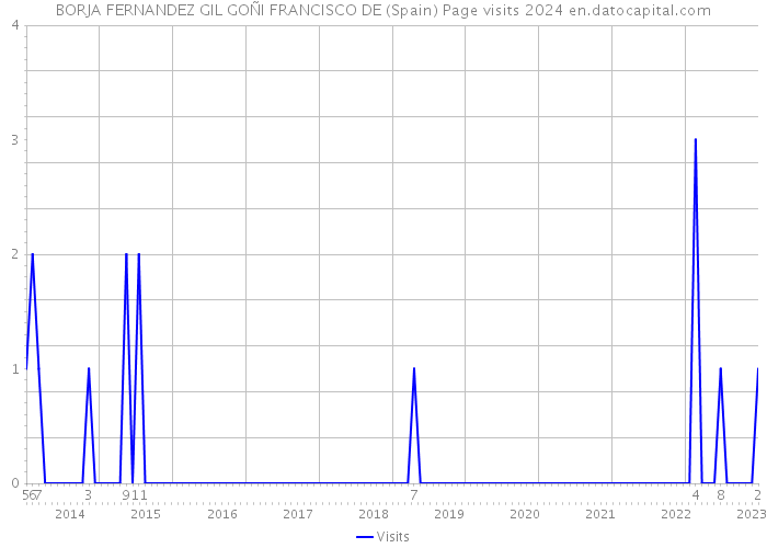 BORJA FERNANDEZ GIL GOÑI FRANCISCO DE (Spain) Page visits 2024 