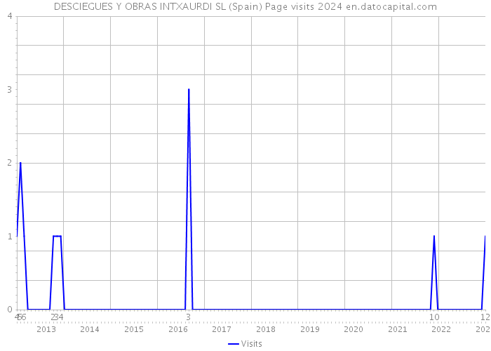 DESCIEGUES Y OBRAS INTXAURDI SL (Spain) Page visits 2024 