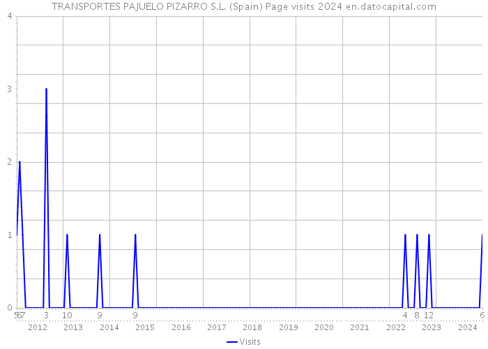 TRANSPORTES PAJUELO PIZARRO S.L. (Spain) Page visits 2024 