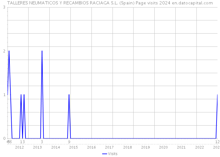 TALLERES NEUMATICOS Y RECAMBIOS RACIAGA S.L. (Spain) Page visits 2024 