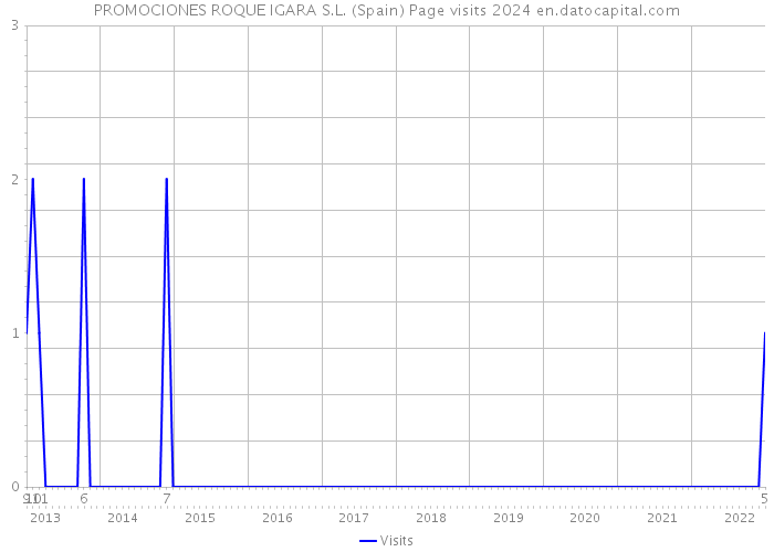 PROMOCIONES ROQUE IGARA S.L. (Spain) Page visits 2024 