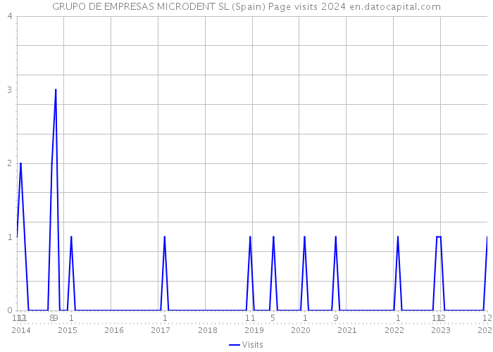 GRUPO DE EMPRESAS MICRODENT SL (Spain) Page visits 2024 