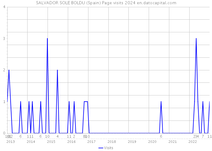 SALVADOR SOLE BOLDU (Spain) Page visits 2024 
